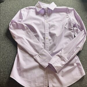 Banana Republic Lavender Striped Dress Shirt